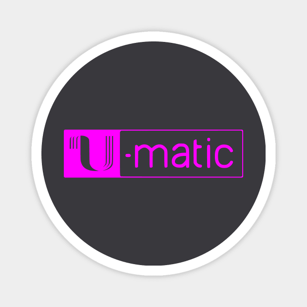 3/4" U-matic Purple logo Umatic Magnet by PMM